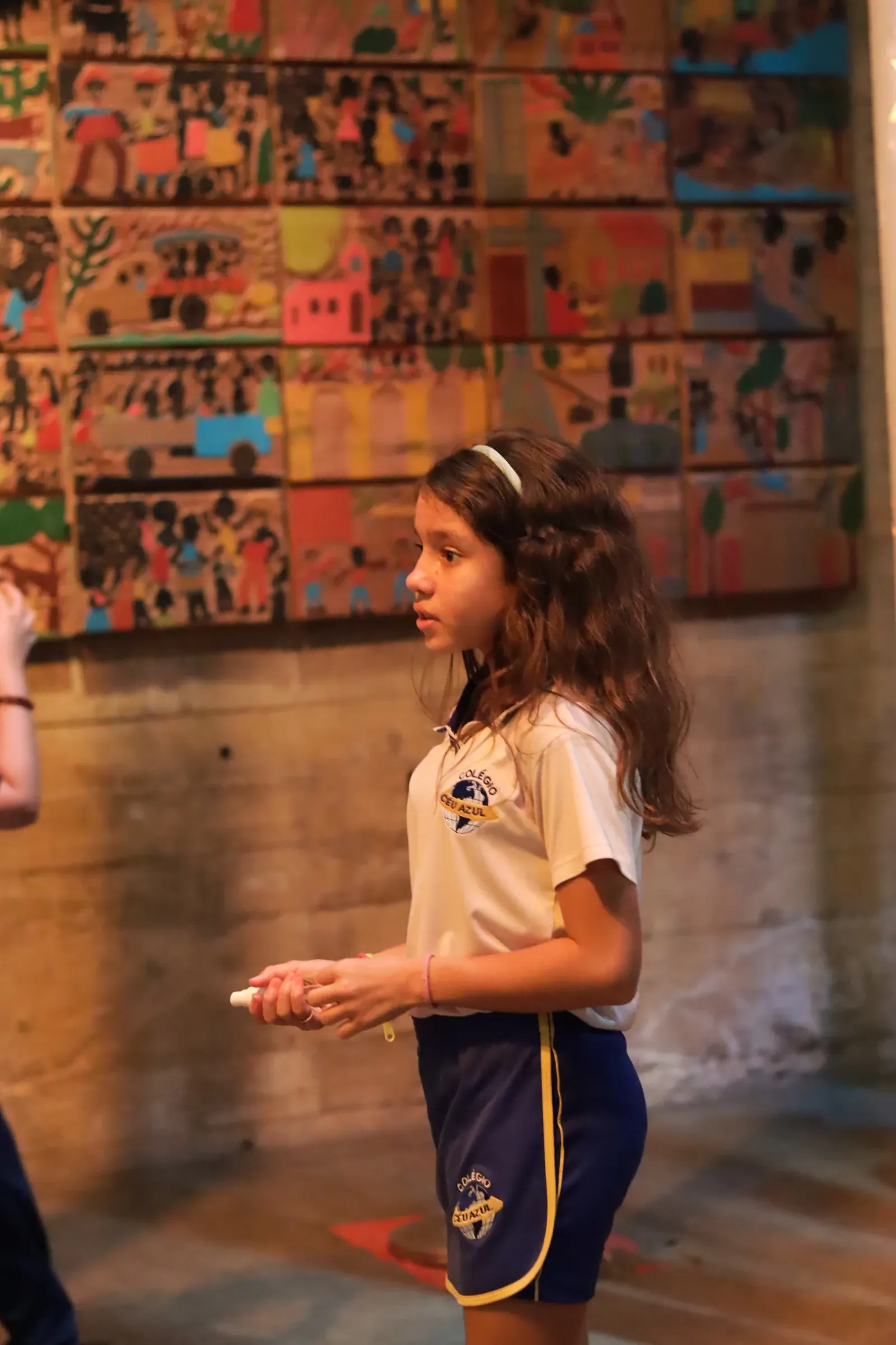 Apresentação musical com estudantes